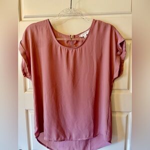 Pink Rose Brand Dusty Rose Tail Top - M